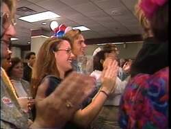 ["In the 1992 Republican campaign ad, Bill Price addresses supporters across various rallies, emphasizing his dedication to combating corruption and upholding traditional values. Scenes show him speaking confidently from podiums with American flags and campaign banners, as attentive crowds display support with \"Vote for Bill Price\" signs, symbolizing his strong leadership qualities and commitment to integrity."]