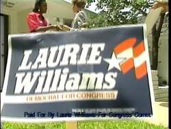 ["The 1992 political TV ad featuring Democratic candidate Laurie Williams showcases her confidently addressing various crowds about her energy policy visions while contrasting her approach with opponent Ernest Istook's. Williams emphasizes her proactive, knowledgeable stance on energy and job impacts, positioning herself as the more favorable choice over Istook's litigation-focused background."]