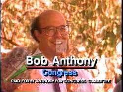 ["The 1992 political TV ad for Republican Party candidate Bob Anthony focuses on criticizing Congressman Glenn English, accusing him of misusing tax dollars and accepting special interest money for campaign purposes. The ad uses negative imagery and depicts voters reacting skeptically and frustratedly to highlight claims of English's financial misconduct and advocate for political change."]