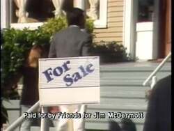 ["In his 1988 presidential campaign ad, Democratic candidate Jim McDermott focuses on promoting affordable housing. He passionately advocates for financial support to aid first-time homebuyers, specifically through a tax-free savings plan. Scenes throughout the ad illustrate McDermott addressing various audiences, emphasizing his commitment to making the American dream more accessible."]