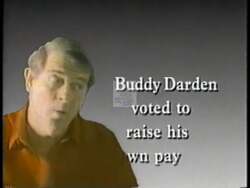 ["In a 1994 political TV ad, Bob Barr attacked his electoral opponent, Buddy Darden, portraying him as self-serving and not in tune with voter interests. The ad heavily criticized Darden for raising his salary by 40% and supporting large tax increases, aligning him negatively with President Bill Clinton and emphasizing public dissatisfaction and financial imprudence. These elements were vividly illustrated with disapproving visuals and texts in the video."]