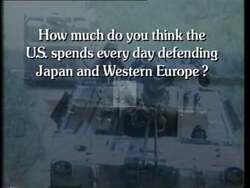 ["In his 1992 campaign ad, Congressman Dick Durbin passionately advocates for reducing U.S. defense spending abroad, particularly in Japan and Europe. He emphasizes reallocating these funds to better support domestic needs, such as Illinois families, highlighting the financial strain caused by excessive overseas military expenditures. Durbin calls for urgent financial reform in defense spending."]
