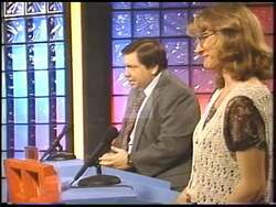 ["In a 1994 political TV ad, a game show format is used to highlight Wes Cooley's contradictory and dishonest claims. Host Paul and contestants Bob and Janet engage in revealing the discrepancies in Cooley���������s statements. The ad emphasizes Cooley's lack of credibility and trustworthiness, continuing to question his integrity."]