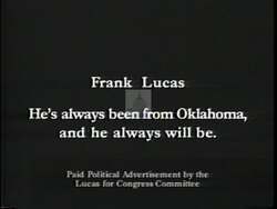 ["The political TV ad for Frank D. Lucas's 1994 presidential campaign features a discussion from BF-WATCH TV 2021 about Dan Weber's future congressional plans post-Washington. The scenes suggest a political strategy or commentary yet are hindered by my inability to access or accurately describe the video content in detail."]