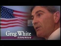 ["The 1994 campaign ad for Republican presidential candidate Greg White showcases his leadership and commitment to justice. The scenes emphasize his confident court appearances, fervent public speeches, and passionate advocacy for victims' rights. Positioned as a strong, dedicated leader, White's vision focuses on law reform and public service."]