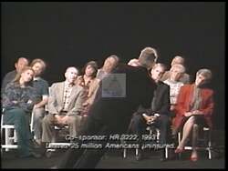 ["In the 1994 Democratic campaign ad, Tom Hecht targets opponent Scott Klug, emphasizing Klug's extreme conservative leanings through recurring visuals of Klug symbolically tilting to the right. Through animations and comparisons, Hecht portrays Klug as out-of-touch with public interest, highlighting his conservative voting tendencies, suggesting a polarizing influence on constituents."]