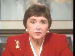 ["Sue Myrick's 1996 campaign ad focused on advocating for IRS reform, tax system overhaul, and reallocation of government resources towards border and drug enforcement. Emphasizing the need for smaller IRS and greater support for taxpayers, Myrick passionately addressed viewers, urging them to support her candidacy to change government priorities and restore trust."]
