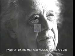 ["The 1996 political TV ad campaigns against Andrea Seastrand by highlighting her vote against Medicare, suggesting it negatively impacts elderly citizens. The ad portrays worried elderly couples watching and reacting to TV news about Seastrand's controversial vote, aiming to evoke voter concern over her policy positions."]