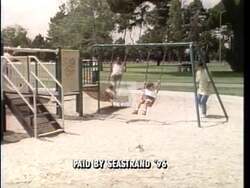 ["The 1996 political TV ad for Andrea H. Seastrand features varied courtroom reactions to a murderer's death penalty sentencing. It juxtaposes images of people feeling either vindicated or disappointed by the verdict, highlighting the divisive issue of capital punishment. Walter Capps appears solemn, emphasizing his disapproval of the death penalty."]