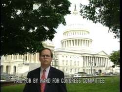 ["The 1996 campaign ad for Democratic presidential candidate Mike Ward focuses on his vehement opposition to Medicare cuts. The ad showcases multiple scenes of Ward speaking passionately in Congress and at various public platforms, defending Medicare against proposed budget reductions. He criticizes opposition figures like Ann Northrup and Newt Gingrich, emphasizing his commitment to safeguarding Medicare funding and advocating justice for the elderly."]