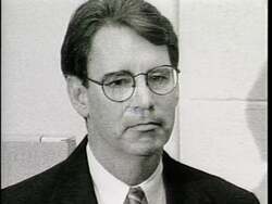 ["The 1996 political TV ad for Joe Wright's presidential campaign targets Ron Lewis, accusing him of aiding a notorious deadbeat dad to evade justice, thereby undermining family values. The ad repeatedly portrays Lewis in a negative light, juxtaposing his concerned expressions with negative headlines, documents, and prison imagery, emphasizing betrayal and political hypocrisy."]