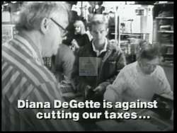 ["In the 1996 political TV ad, Republican candidate Joe Rogers, addressing a community event in Denver, passionately speaks on the need for welfare reform. Coming from a humble background, Rogers highlights his understanding of issues like welfare pitfalls, crime's impact on communities, and advocates for tax cuts to stimulate growth."]