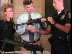 ["In the 1996 political TV ad, Democratic candidate David Skaggs is positioned as a proponent of regulated gun laws, contrasting with Pat Miller's support for unlimited gun rights. The ad emphasizes Skaggs' moderate stance, portraying Miller as aligned with extreme views on gun control to delineate Skaggs' balanced approach to governance."]
