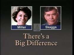["In the 1996 political ad, Democratic candidate David Skaggs prominently contrasts his support for expanding student loans and enhancing environmental cleanup against opponent Pat Miller's opposing views. Through varied debate scenes, the ad emphasizes Skaggs' commitment to education and environmental policies, urging Colorado voters to consider these critical issues when casting their ballots."]
