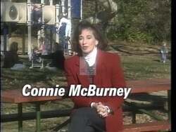 ["In a 1996 political ad, Democratic candidate Connie McBurney passionately discusses key issues including education, healthcare, and family values at various campaign events. She advocates for tax breaks for working families and enhanced education funding, emphasizing her commitment to supporting working families and improving public policy to benefit constituents."]
