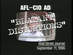 ["In the 1996 political TV ad for John Greg Ganske's presidential campaign, he is portrayed as a defender of seniors' pensions. The ad criticizes unions for spreading misinformation and depicts worried senior citizens watching misleading political ads about pensions. Ganske's stance is presented as protective and informed, aiming to safeguard the interests of elderly populations against deceptive claims."]