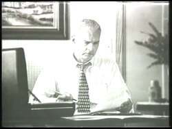 ["In the 1994 presidential campaign ad, Republican candidate John Clark emphasizes his military background and dedication to preserving military bases and local jobs. Scenes show Clark in various settings such as military bases and podiums, confidently addressing audiences and advocating for military advocacy. His leadership qualities and commitment to national defense are highlighted throughout the ad."]