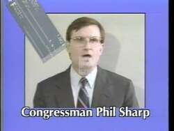 ["The 1992 presidential campaign ad for Republican candidate William G. Frazier features pointed criticism towards Congressman Phil Sharp over his involvement in the House-Bank scandal. The ad portrays Sharp in various states of defense and frustration, advocating for political change and urging viewers to support Frazier as a beacon of accountability and renewal in politics."]