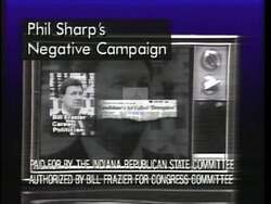 ["In the 1992 political ad, Republican candidate William G. Frazier criticizes opponent Phil Sharp for dishonesty and policy failures. The ad showcases Frazier in a positive light, portraying him as a reformative and honest leader ready to address public concerns, contrasting sharply with the negative portrayal of Sharp. Frazier emphasizes integrity and impactful tenure."]