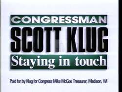 ["The 1992 political TV ad for Scott Leo Klug, Republican candidate, showcased his strong stance on fiscal responsibility. He passionately advocated for reallocating military budget cuts towards reducing the national deficit and paying off the national debt. Klug emphasized the need for strategic financial adjustments to bolster the economy."]