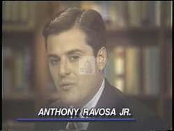 ["Anthony W. Ravosas 1992 campaign ad features stern criticism against political corruption and economic mismanagement, displaying multiple scenes of him and animated versions addressing a crowd, advocating for stringent political reforms. Ravosa promises enhanced accountability and economic improvement, urging public support for a transparent government overhaul."]