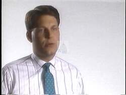 ["In the 1992 campaign ad, Republican Peter Gerard Torkildsen confidently addresses various audiences from a podium, passionately speaking about his political achievements and future goals. He commits to tackling issues such as job security, tax reform, and reproductive rights, emphasizing his dedication to community improvement, safety, and proactive legislative reform."]