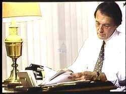 ["In the 1992 campaign TV ad, Democratic candidate Ed Markey is depicted as a passionate and determined advocate for consumer rights and technological advancements. Through various scenes of him addressing Congress and speaking at a podium, the ad emphasizes Markey's leadership, commitment, and effective legislative actions aimed at economic reforms and technological progress."]