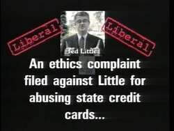 ["In a 1996 presidential campaign TV ad, Republican candidate Bob Riley emphasizes his ethical integrity and conservative values. The ad showcases Riley confidently denying any personal fraud allegations while highlighting the ethical and financial misconduct of his opponent, Ted Little. The video contrasts Riley's clean record with Little's alleged improprieties, underpinning Riley's endorsement over Little."]