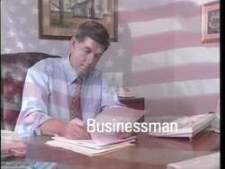 ["The 1996 campaign ad for Republican Bob Riley features him consistently positioned at a podium across various scenes, projecting confidence and leadership. Riley's speeches emphasize traditional and conservative values, promising commitment to family, community service, and effective change. Visual elements like American flags and supportive crowds underscore his dedication and sincerity."]