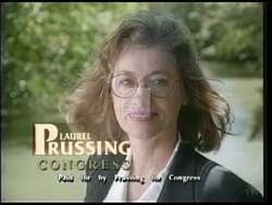 ["The 1996 political TV ad for Democratic candidate Laurel Lunt Prussing emphasizes the inconsistencies in Republican Tom Ewing's claims about supporting working families and education, using footage of Ewing with Newt Gingrich. The ad portrays Ewing as contradictory, backing its criticism with evidence of adverse voting records and disingenuous discussions, ultimately questioning his trustworthiness."]