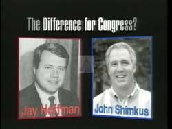 ["The 1996 political TV ad for John Shimkus highlights his fiscal conservatism by contrasting his actions, like returning a pay raise, with opponent Jay Hoffman's record of voting for tax increases. The ad depicts Shimkus as a principled, middle-class-supporting leader while portraying Hoffman negatively through his legislative tax decisions affecting the middle class."]