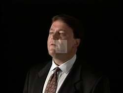 ["In his 1996 campaign ad, Republican candidate Peter I. Blute addresses domestic violence with a solemn and determined demeanor. Throughout various scenes, he commits to combating this issue by advocating for increased funding and new legislation. Blute speaks passionately to audiences and campaign supporters about robust anti-domestic violence initiatives."]