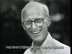 ["In the 1996 presidential campaign ad, Democratic candidate John Walter Olver debates Republican Jane Swift on education policy. While Olver supports the continuation and enhancement of the Department of Education through tax benefits and federal backing, Swift advocates for the department's elimination, highlighting a clear policy divide between the candidates."]