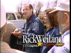 ["In the 1996 political ad, Democratic candidate Rick Weiland criticizes his opponent John Thune's tax policies while advocating for tax cuts aimed at supporting education and families. He passionately addresses various audiences, highlighting his stance on selective tax reductions and portraying himself as opposed to corporate favoritism, which he attributes to Thune."]