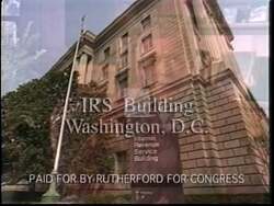 ["In the 1996 political campaign ad for Republican Bill Rutherford, he advocates for fiscal responsibility and pledges to implement Oregon's financial reforms nationwide. The ad features him speaking passionately in various settings, emphasizing economic policy successes and leadership qualities, resonating with voter appeal for financial stability and reform. The ad visually contrasts chaotic current politics with his confident, reformative approach."]