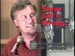 ["In the 1996 presidential campaign ad for Gordon Gordon, various individuals critically discuss economic policies and disparities, contrasting these views with those of Steve Gill, a Nashville lawyer who opposes raising the minimum wage and favors tax breaks for the wealthy. The ad portrays Gordon Gordon as aligned with the working-class and emphasizes the need for economic justice."]
