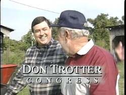 ["In the 1996 political TV ad, Democratic candidate Don Trotter highlights his strong record on police funding. Throughout various scenes, he confidently addresses crowds from a podium, critiquing opponent Ed Bryants voting record and underscoring his own achievements in public safety. He passionately emphasizes his commitment to enhancing police presence and expansion."]