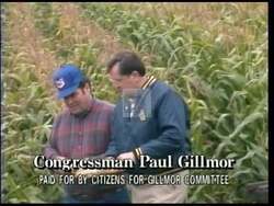 ["In the 1996 political TV ad, Republican candidate Paul Eugene Gillmor showcases his commitment to local communities by engaging actively and attentively with constituents at various town hall meetings. The scenes consistently emphasize his approachability, listening skills, and dedication to addressing community issues through legislative action, highlighting his deep involvement and responsiveness to voter concerns."]