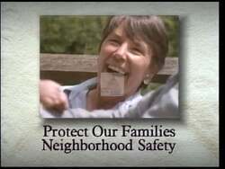 ["In the 1996 presidential campaign ad, Democratic candidate Elizabeth Furze portrayed commitment towards enhancing community safety. Featured in different scenes, she is shown addressing safety issues in various settings such as community meetings, a political office, and local gatherings, illustrating her focus and interaction with the community on public safety initiatives."]
