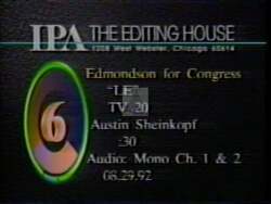 ["In the 1992 campaign ad, Democratic candidate Drew Edmondson prominently focuses on his deep-rooted commitment to Oklahoma. Throughout various scenes, he emphasizes his determination to prioritize and remain connected to the needs and values of his home district. Standing in iconic Oklahoma settings, Drew addresses the camera with a passionate declaration of his dedication to local representation in Congress."]