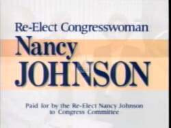 ["In her 1990 presidential campaign ad, Republican candidate Nancy Elizabeth Lee Johnson emphasizes her dedication to environmental protection, safety, and supporting local businesses. Throughout the advert, she engages with community members, highlighting her commitment to securing a prosperous future for families in Connecticut and reiterates her goals if re-elected."]