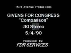 ["In the 1990 campaign ad, Democratic presidential candidate Jeannie Givens showcases her confidence and leadership, speaking assertively at various rallies. Throughout the ad, Givens highlights her legislative achievements and qualifications, addressing crowds about her dedication and the endorsements shes received, all against a backdrop of vibrant campaign imagery and supportive audiences."]