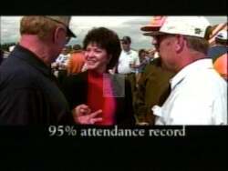 ["In her 1996 presidential campaign ad, Barbara L. Cubin positions herself as a reliable and trustworthy candidate, emphasizing her strong attendance record and clear political stances. Meanwhile, her opponent, Pete Maxfield, is portrayed negatively as unreliable and inconsistent. Scenes include Cubin confidently speaking at a podium and contrasting images of both candidates."]