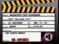 ["The 1996 political TV ad for Mike Mahaffey's presidential campaign criticizes Leonard Boswell's voting record and actions, emphasizing discrepancies in Boswell's promises versus his policies. Featuring Mahaffey speaking directly to the camera in various settings, the ad assails Boswell over tax and budget issues while promising honest leadership in Congress."]