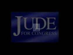 ["The 1996 campaign ad for Republican Thaddeus Victor (Tad) Jude focuses on tax reform. Jude, appearing at various podiums, passionately advocates for reducing taxes, supporting family tax credits, and pledging against tax increases. Scenes include Washington, D.C., emphatic gestures, crowd interactions, and campaign banners, emphasizing his commitment to lighter tax burdens."]