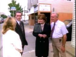 ["In the 1996 presidential campaign ad for Louise McIntosh Slaughter, the ad criticizes opponent Jeffrey Rosenberger. It portrays him negatively, focusing on his support for tax breaks for the wealthy and his opposition to policies beneficial to working families. Scenes depict Rosenberger as smug and indifferent, emphasizing the division and conflict he represents."]