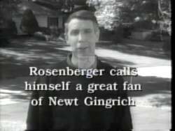 ["In her 1996 political ad, Democratic candidate Louise McIntosh Slaughter confronts Jeffrey Rosenberger and Newt Gingrich on their proposed severe budget cuts to Medicare and education. Through a series of heated debates and legislative confrontations, Slaughter portrays herself as a defender of crucial social programs, highlighting her opposition to the extreme reductions supported by her opponents."]