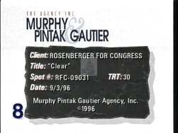 ["The 1996 political TV ad for Republican candidate Geoff H. Rosenberger emphasizes his commitment to fiscal responsibility and welfare reform. He advocates for a balanced budget and tax relief for the middle class while criticizing opponent Louise Slaughter's voting record. The ad showcases Rosenberger's confident speeches to supportive crowds, underscoring his policy priorities."]