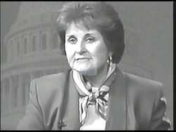 ["The 1996 political TV ad for Republican candidate Geoff H. Rosenberger targets his opponent, Louise Slaughter, depicting her as fiscally irresponsible. It criticizes her for allegedly mismanaging taxpayer money through support for controversial expenditures such as scholarships for felons, unnecessary job positions, and personal pay raises, all portrayed as against taxpayer interests. The ad uses strong visual symbolism, like empty wallets and academic caps on prison bars, to emphasize its points."]
