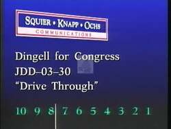 ["In a 1996 campaign ad, John David Dingell is championed for his advocacy in improving maternal healthcare. Multiple scenes feature women discussing the positive impacts of his legislation, specifically policies extending postpartum hospital stays. Mothers holding newborns express gratitude, highlighting Dingell's commitment to the health rights of women and newborns."]